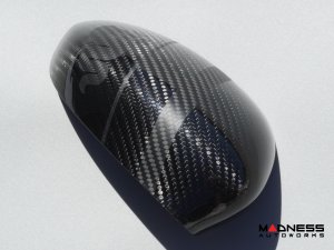 Alfa Romeo 4C Mirror Covers - Carbon Fiber - Full Replacements - Alfa Romeo Theme